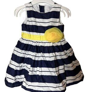 Carter's Special Occassion Blue and White Tea Party Dress Size 9 Months